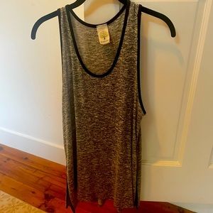 Freeloader long tank top with slots on sides